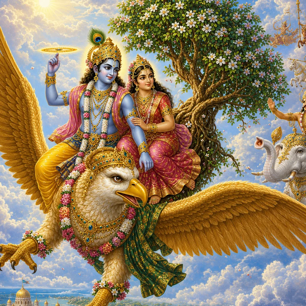 Parijata-harana-lila — enlarged view