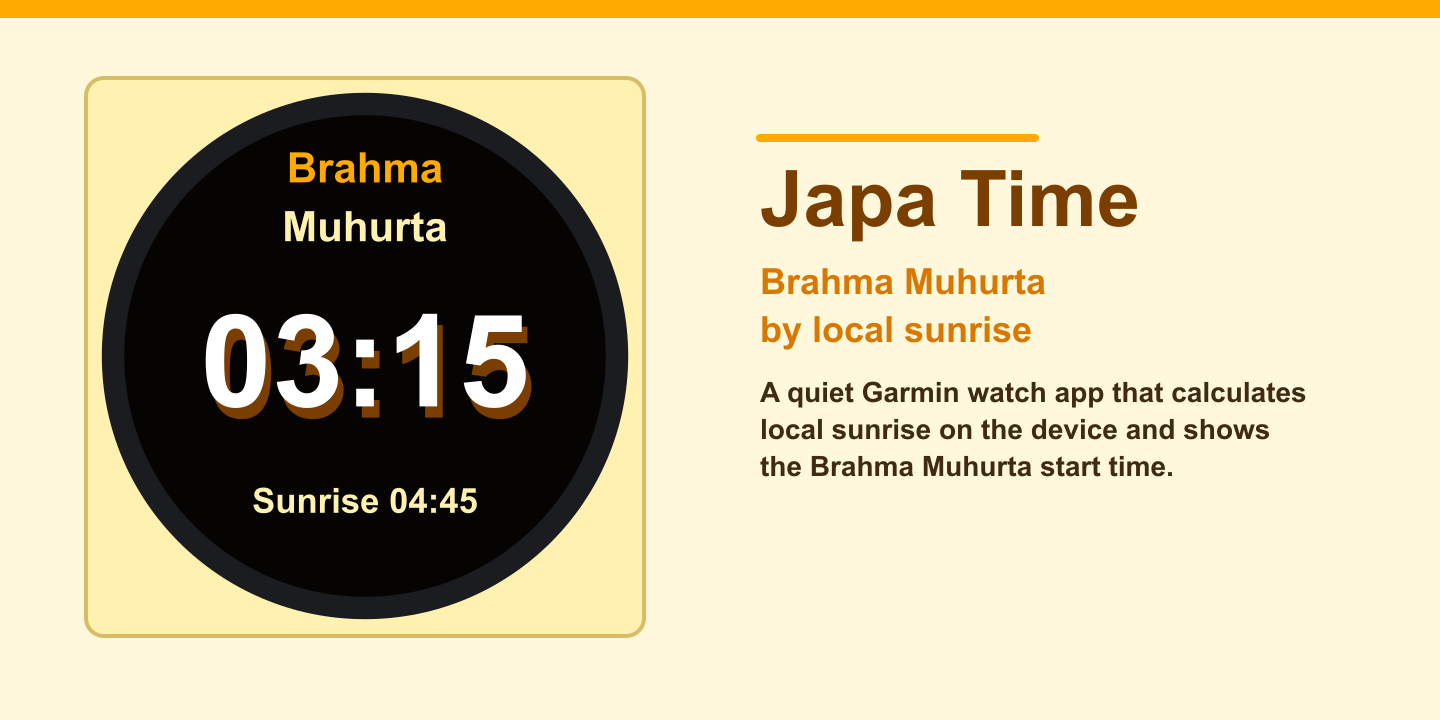 Japa Time for Garmin